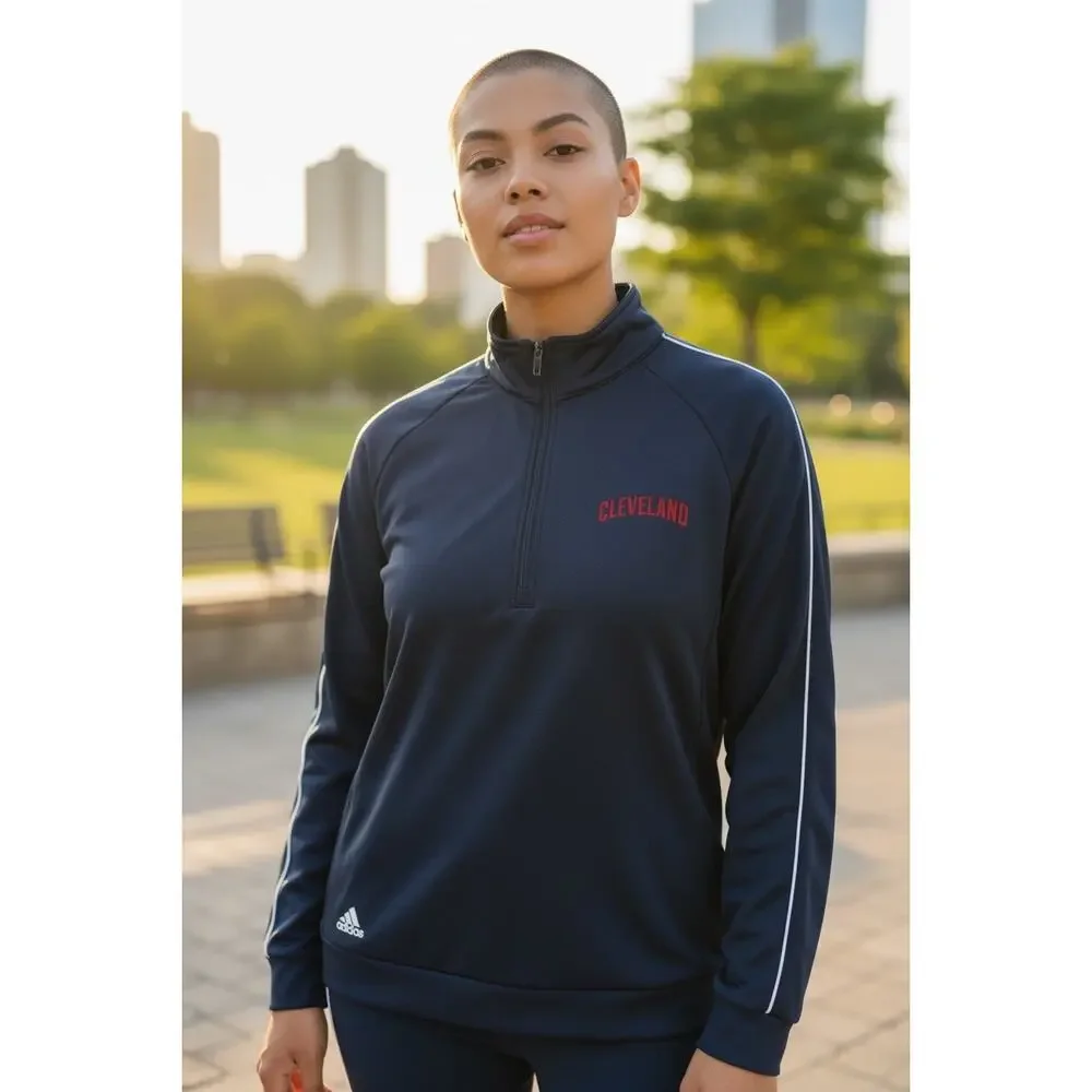 ADIDAS Climalite 🏀Cleveland Cavaliers Pullover 1/4 Zip M Navy Blue Golf - Picture 4 of 16